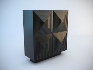 armani bach cocktail cabinet 3D मॉडल
