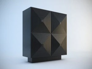 armani bach cocktail cabinet 3D Model