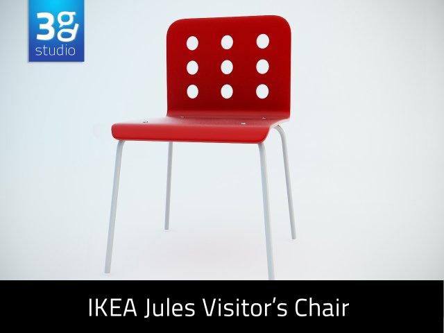 ikea jules visitors chair 3D in 3DExport