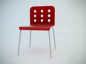ikea jules visitors chair 3D 模型