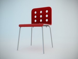 ikea jules visitors chair 3D 模型
