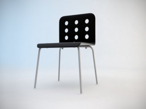 ikea jules visitors chair 3D 模型