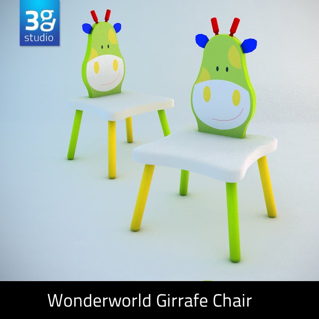 giraffe chair Modello 3D .c4d .max .obj .3ds .fbx .stl .blend 