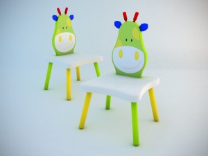 giraffe chair Modello 3D