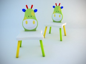giraffe chair Modello 3D