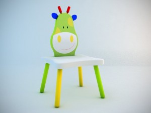 giraffe chair Modello 3D