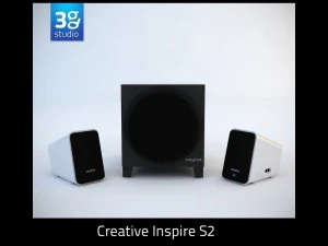クリエイティブインスパイアS2スピーカー 3Dモデル