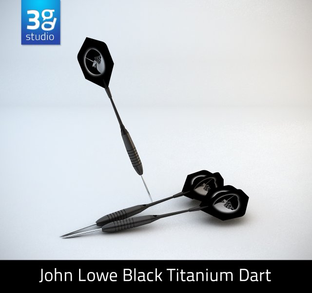 john lowe black titanium dart Model 3D .c4d .max .obj .3ds .fbx .stl .blend 