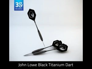 john lowe siyah titanyum dart 3D Model