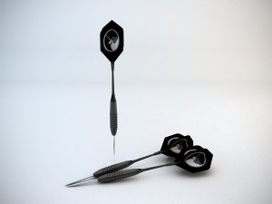 john lowe black titanium dart Model 3D