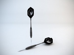 john lowe black titanium dart Model 3D