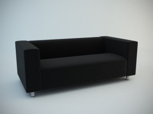 klippan twoseat sofa Modello 3D