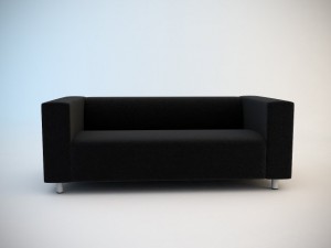 klippan twoseat sofa Modello 3D