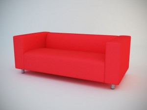 klippan twoseat sofa Modello 3D