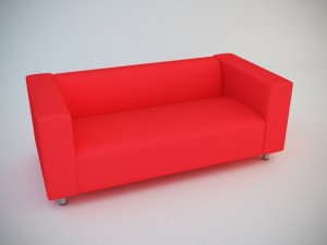 klippan twoseat sofa Modello 3D