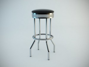 retro bar stool Modello 3D