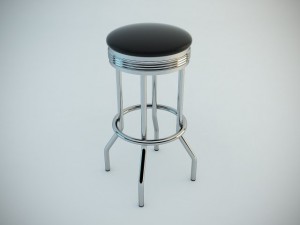 retro bar stool Modello 3D