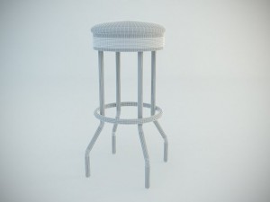 retro bar stool Modello 3D