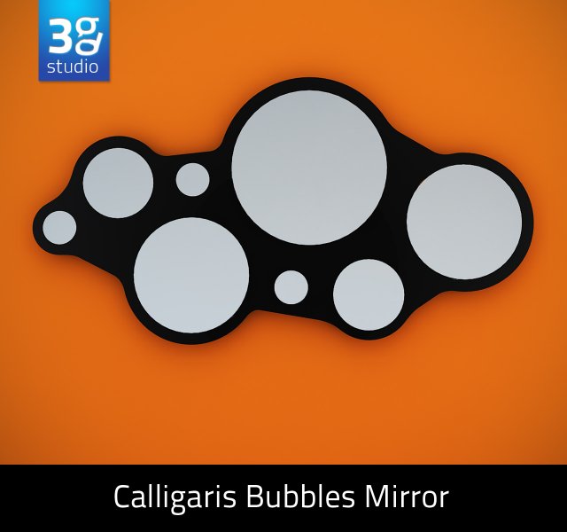 calligaris bubbles mirror Model 3D .c4d .max .obj .3ds .fbx .stl .blend 