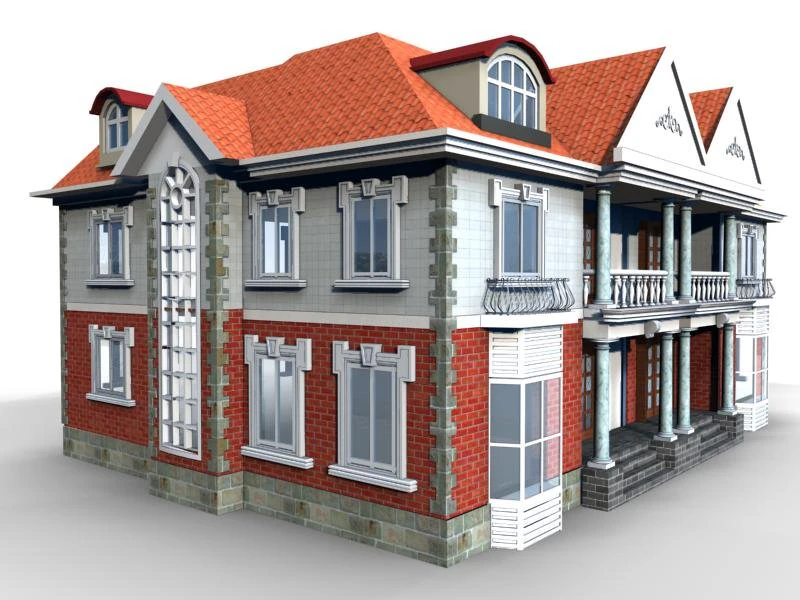 villa 002 3D Model .c4d .max .obj .3ds .fbx .stl .blend