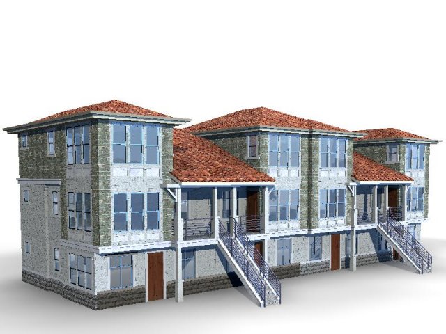 villa 004 Modelo 3D .c4d .max .obj .3ds .fbx .stl .blend 