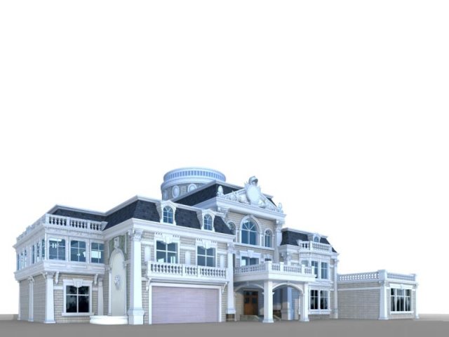 villa 007 3D Model .c4d .max .obj .3ds .fbx .stl .blend 