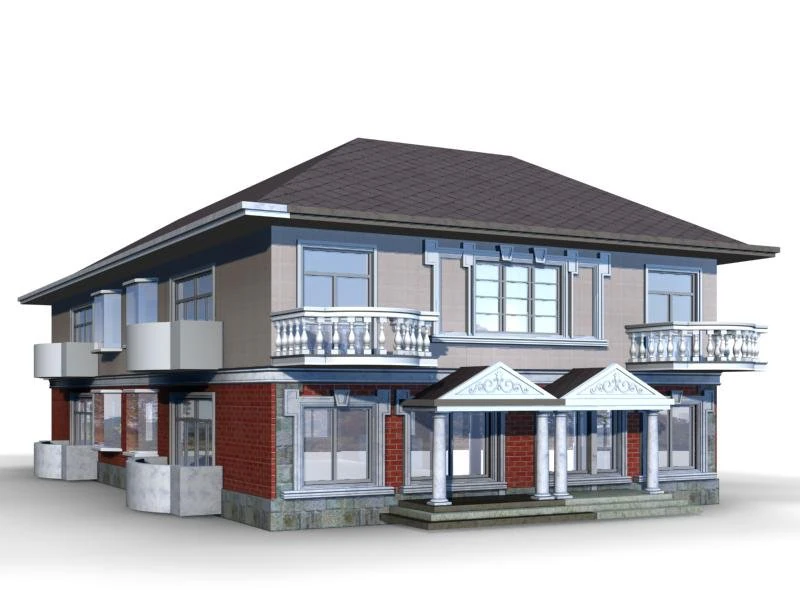 villa 008 3D Model .c4d .max .obj .3ds .fbx .stl .blend 
