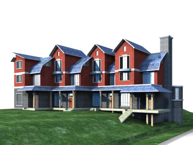 villa 009 3D मॉडल .c4d .max .obj .3ds .fbx .stl .blend 