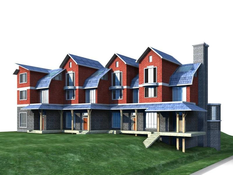 вілла 009 3D Модель .c4d .max .obj .3ds .fbx .stl .blend