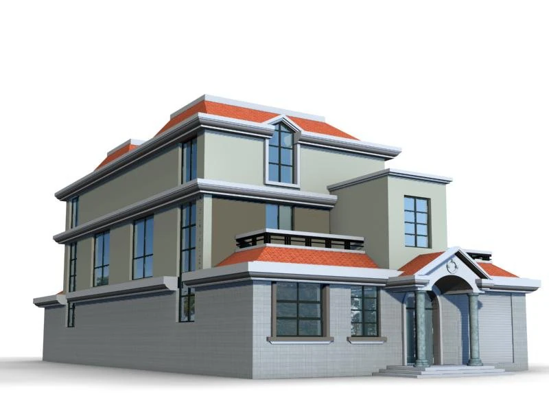 villa 045 3D Model .c4d .max .obj .3ds .fbx .stl .blend 