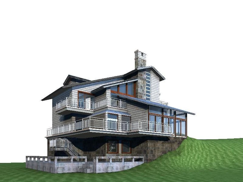 villa 047 3D Model .c4d .max .obj .3ds .fbx .stl .blend 