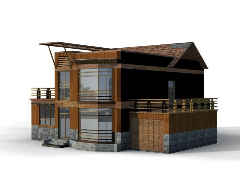 villa 050 3D Model .c4d .max .obj .3ds .fbx .stl .blend 