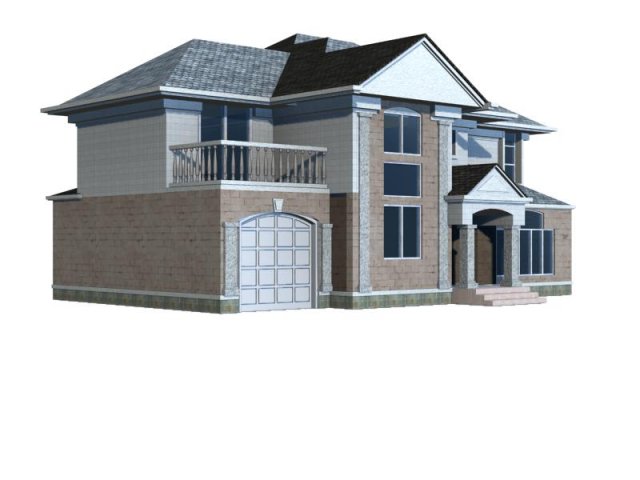 villa 013 3D Model .c4d .max .obj .3ds .fbx .stl .blend 