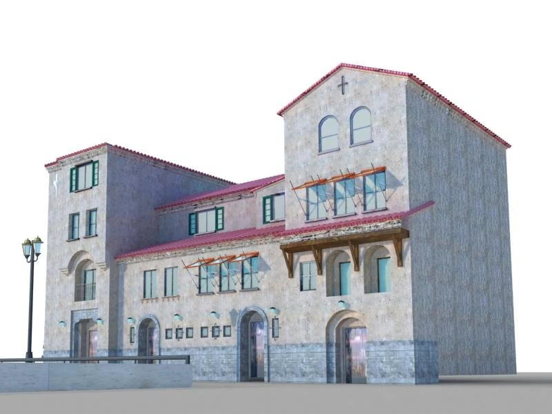 villa 015 3D Model .c4d .max .obj .3ds .fbx .stl .blend