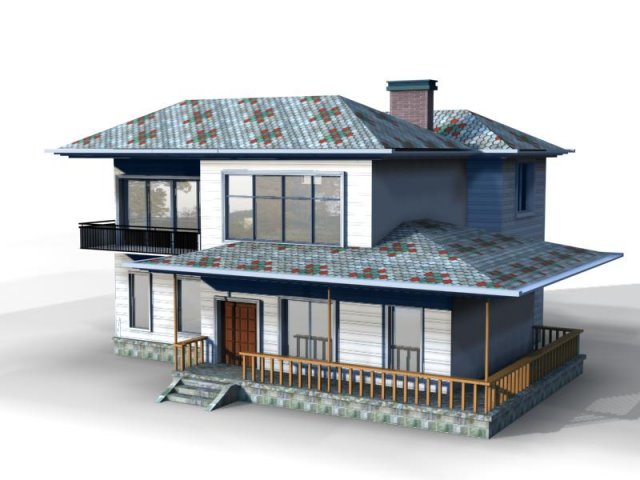 villa 016 Modelo 3D .c4d .max .obj .3ds .fbx .stl .blend 