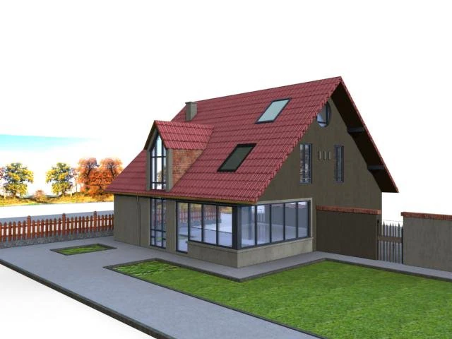 villa 018 3D Model .c4d .max .obj .3ds .fbx .stl .blend 