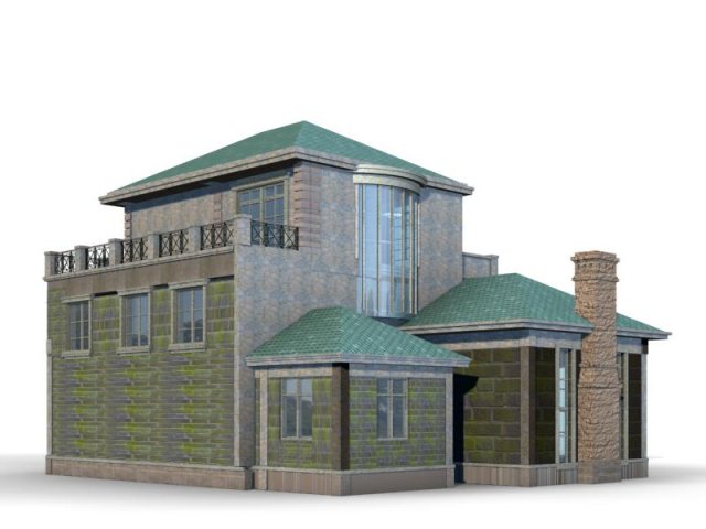 villa 020 Modello 3D .c4d .max .obj .3ds .fbx .stl .blend