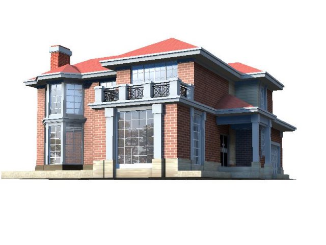 villa 021 3D 模型 .c4d .max .obj .3ds .fbx .stl .blend 