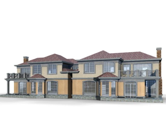 villa 022 Modèle 3D .c4d .max .obj .3ds .fbx .stl .blend 