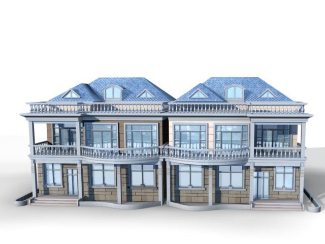 villa 025 3D मॉडल .c4d .max .obj .3ds .fbx .stl .blend 