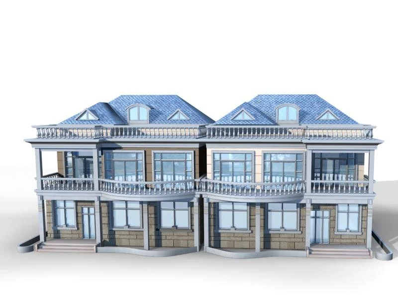 villa 025 3D Model .c4d .max .obj .3ds .fbx .stl .blend 