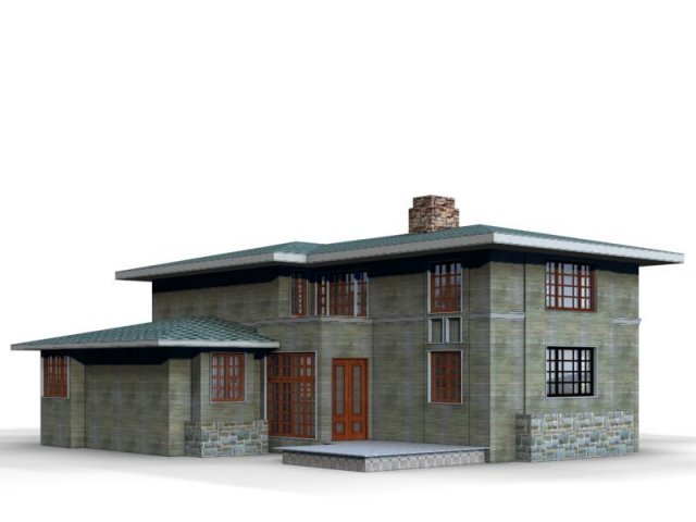 villa 026 Modello 3D .c4d .max .obj .3ds .fbx .stl .blend