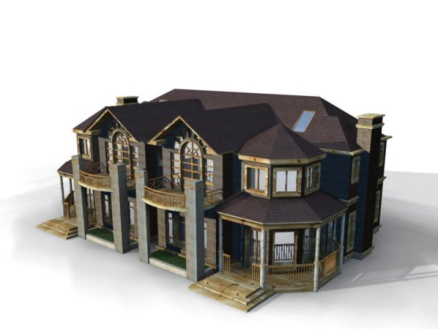 villa 028 3D Model .c4d .max .obj .3ds .fbx .stl .blend 