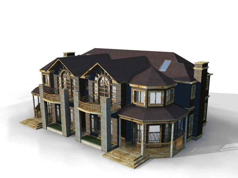 villa 028 3D Model .c4d .max .obj .3ds .fbx .stl .blend 
