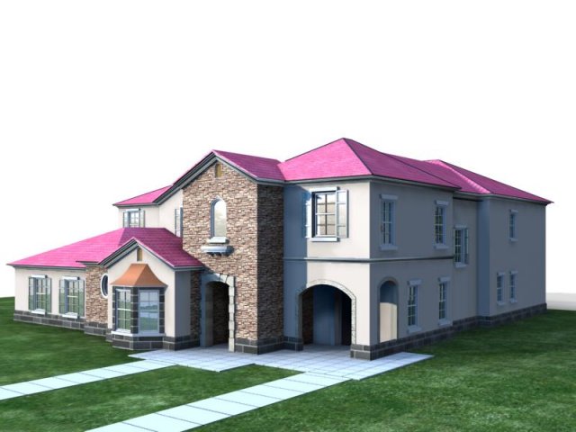villa 031 Modello 3D .c4d .max .obj .3ds .fbx .stl .blend