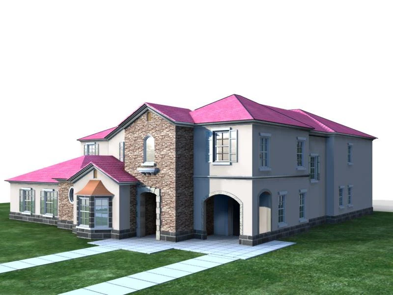 villa 031 3D Model .c4d .max .obj .3ds .fbx .stl .blend 