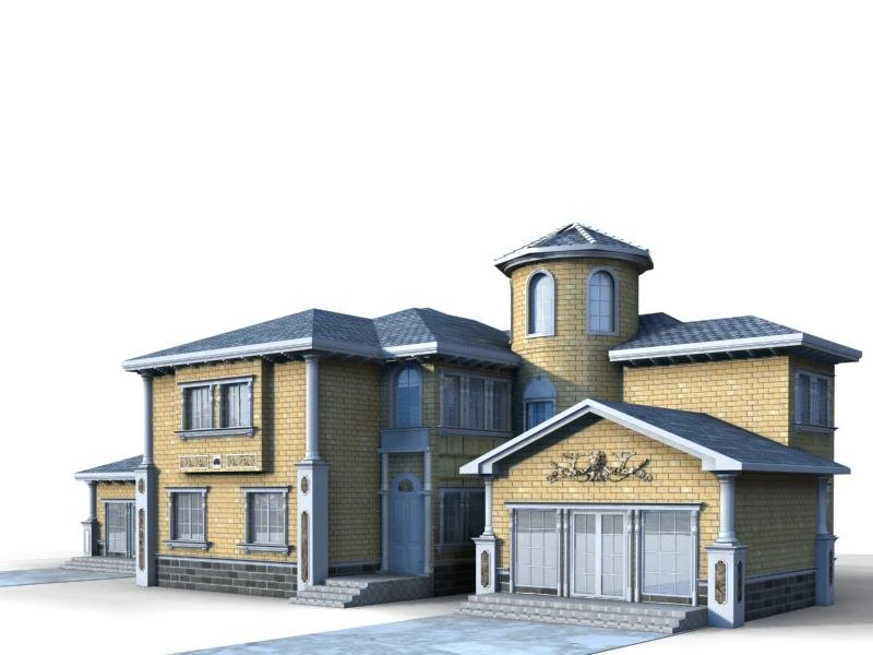 villa 033 3D Model .c4d .max .obj .3ds .fbx .stl .blend 