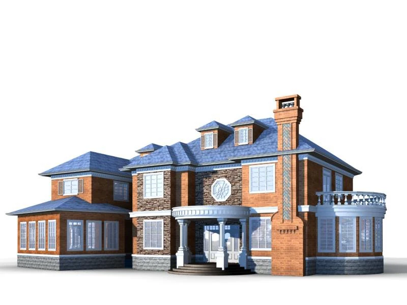 villa 034 3D Model .c4d .max .obj .3ds .fbx .stl .blend