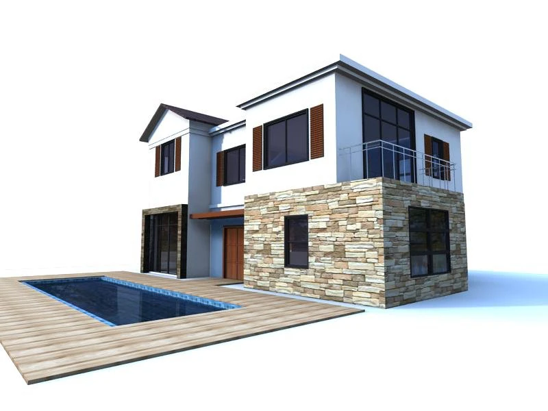 villa 037 3D Model .c4d .max .obj .3ds .fbx .stl .blend 