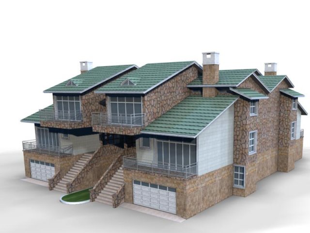 villa 052 Modelo 3D .c4d .max .obj .3ds .fbx .stl .blend 